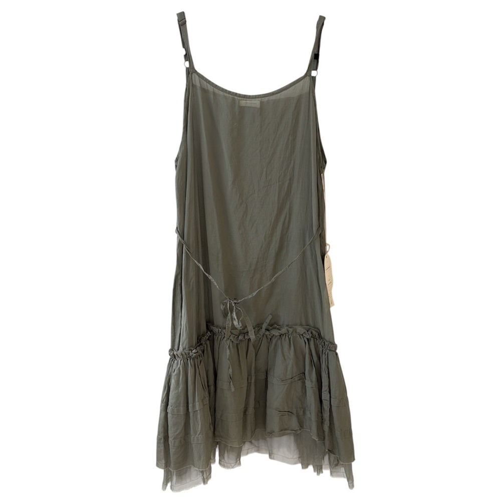 Krista Larson Moss Cotton Voile Short Underpinning Slip Dress One Size NWT USA